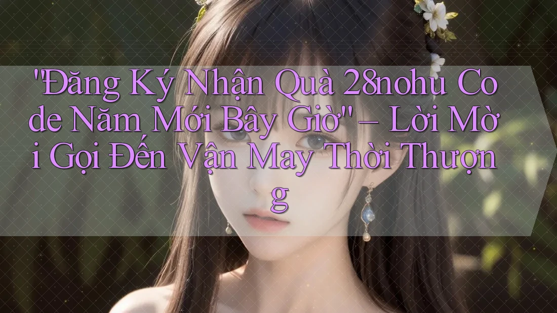 “Đăng Ký Nhận Quà 28nohu Code Năm Mới Bây Giờ” – Lời Mời Gọi Đến Vận May Thời Thượng
